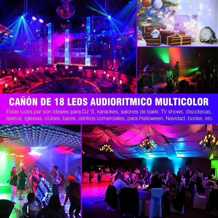 Paquete De 4 Piezas De Cañón Led Reflector 18x1 Rgb Dmx - Imagen 4