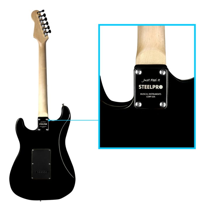 Guitarra Eléctrica Stratocaster Morada con amplificador y accesorios - Imagen 2