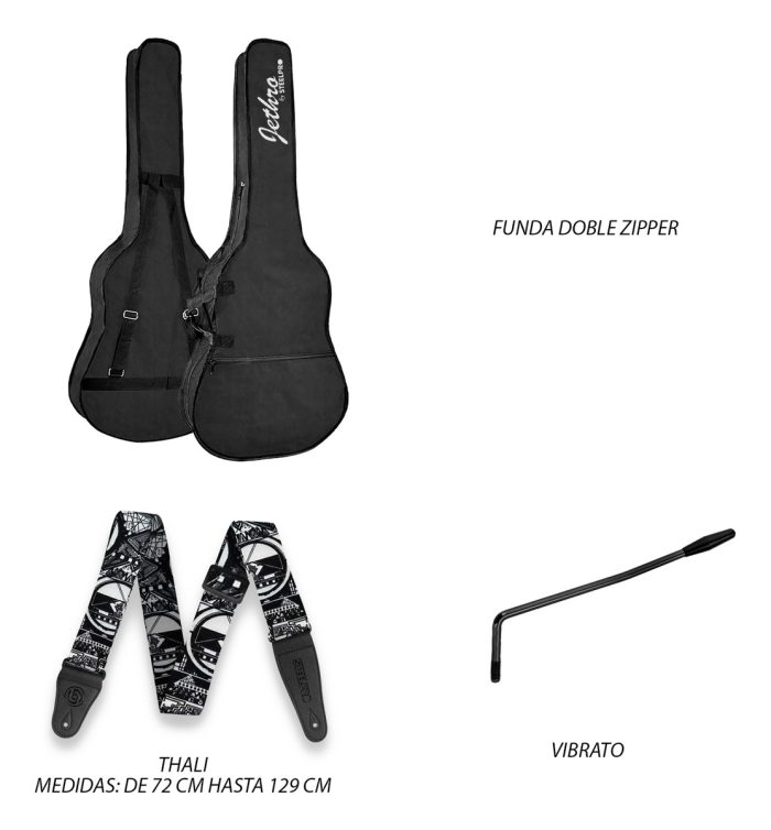 Guitarra Eléctrica Stratocaster Morada con amplificador y accesorios - Imagen 3