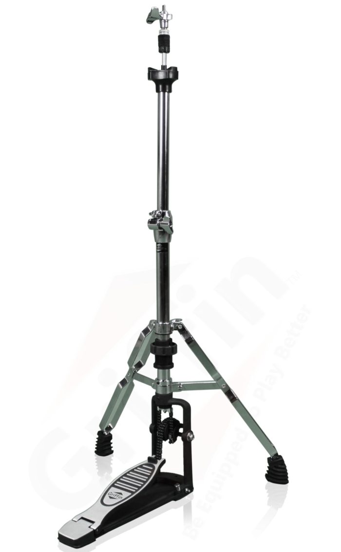 Soporte de hi-hat premium Marca Griffin: pedal de hi-hat resistente con llave de batería - Imagen 5