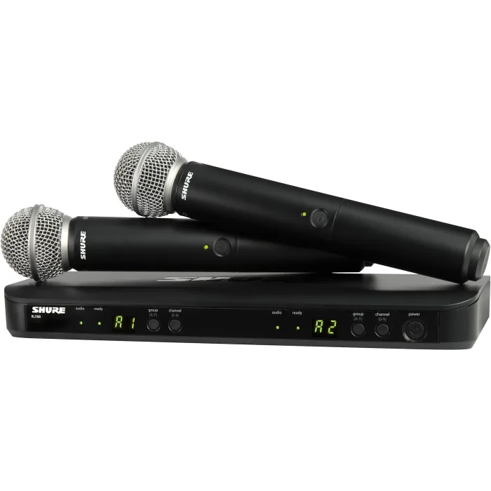 Shure BLX288/SM58 Sistema vocal dual inalámbrico con 2 piezas SM58