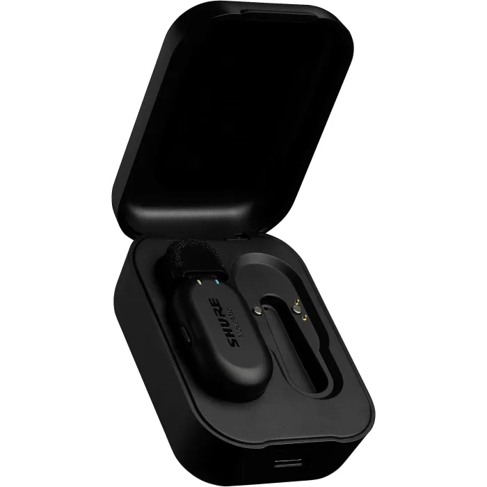 Micrófono de solapa inalámbrico monocanal Shure MoveMic One Micrófono lavalier inalámbrico, con 1 canal de transmisión BlueTooth, compatible con Android e iOS.