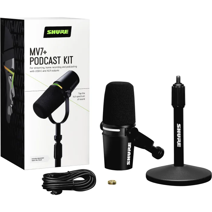 Kit de podcast Shure MV7+ con soporte - Imagen 7